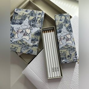 Christian Dior novelty stationary set Notebook and pencils